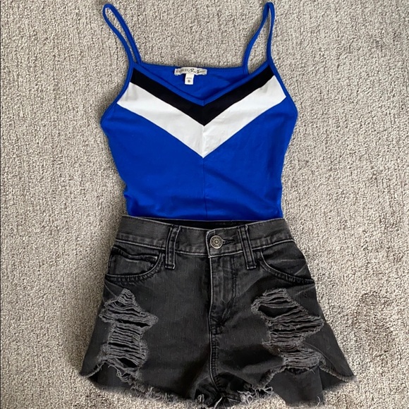 Express Tops - Express blue bodysuit NWOT